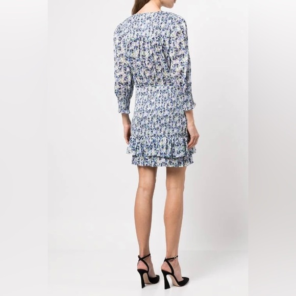 Veronica Beard Darrah floral print mini dress. Size 6 - Picture 4 of 10